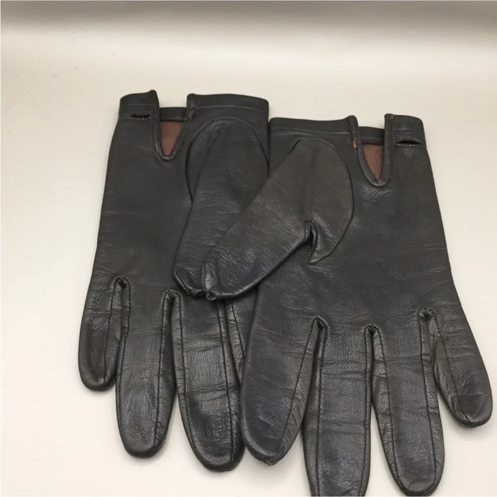 Vintage Brown Leather Gloves